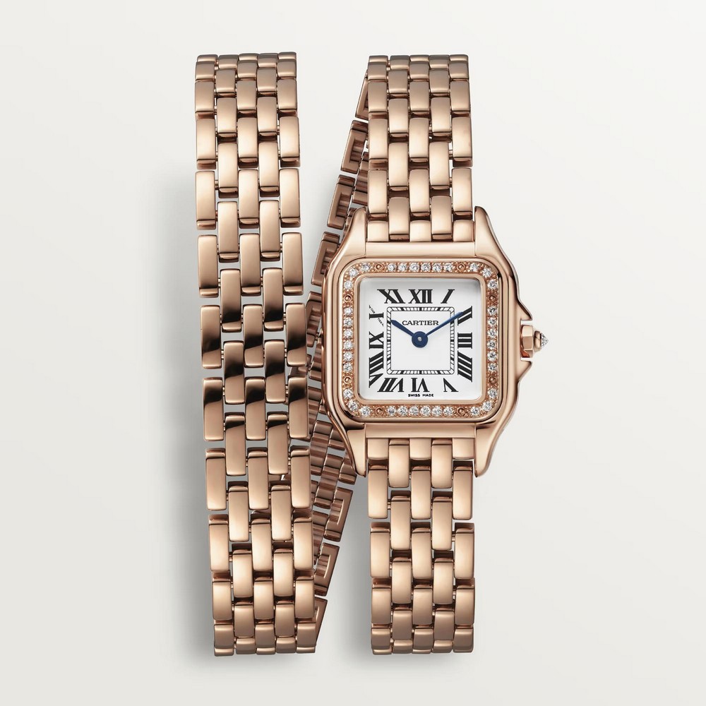 Đồng Hồ Cartier Panthère De Cartier Small Watch Nữ Vàng Hồng